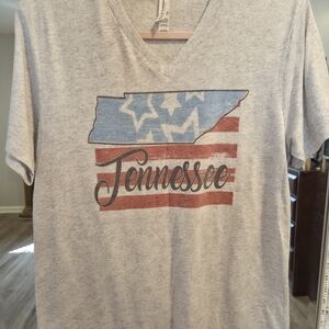 Bella Canvas Heather Gray V-Neck Tee